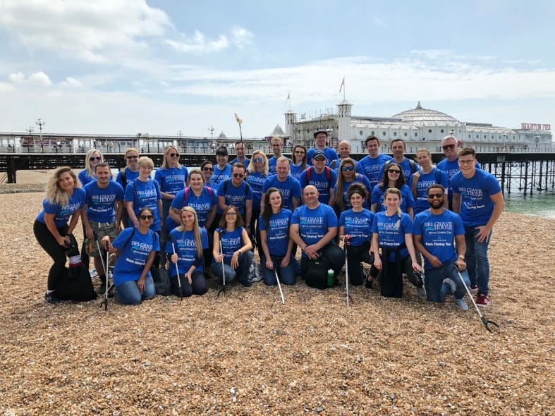 The BNP PRE and Bywaters team on Brighton beach