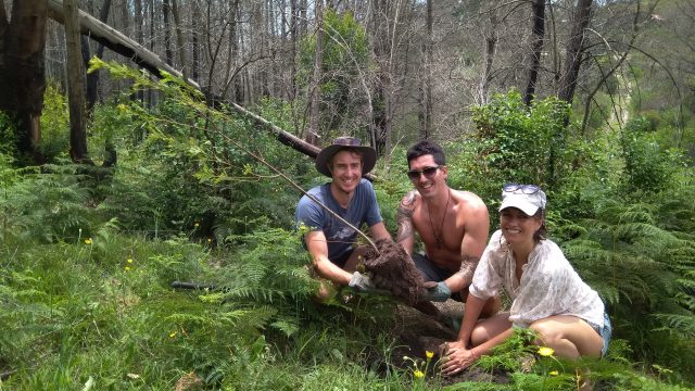 Ed van Reenen planting trees with Greenpop in South Africa