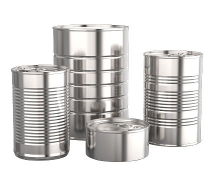 Food tins and cans